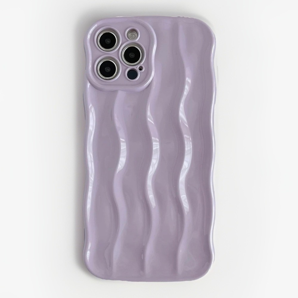 Caseative for iPhone 12 Pro Max Case Slim Curly Wave Design Shockproof‎ Purple